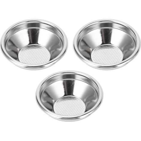 Portafiltro per caffè in acciaio inox, cestello filtrante poroso da 54 mm, filtro per caffè individuale, set da 3 pezzi. (1/5)