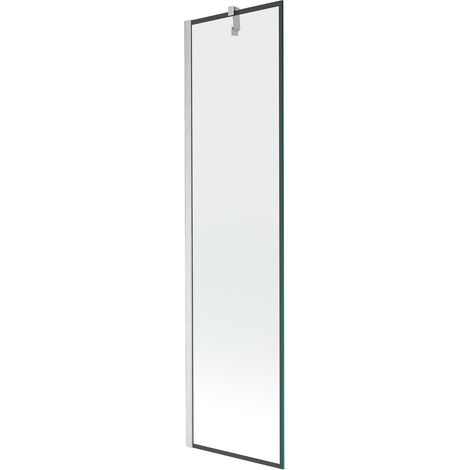 Mexen Next paravento doccia ad 1 anta 50 x 150 cm, cornice nera, nichel spazzolato - 895-050-000-00-70-97 (1/5)