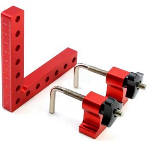 Set mit 3 Eckklemmen aus Aluminiumlegierung (12 cm), 90°-Positionierungswinkel für Holzbearbeitung, Schrankeckklemmen (1/3)