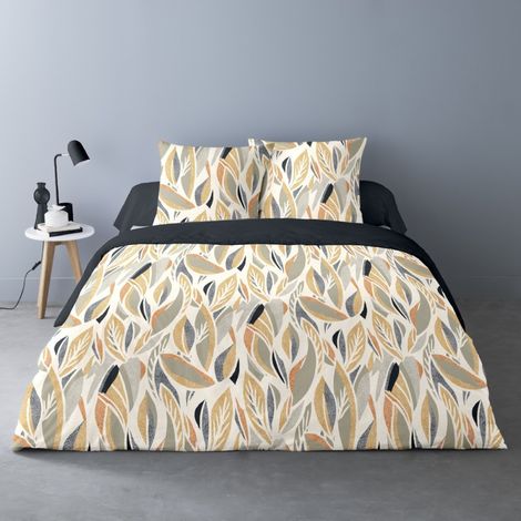 Housse de couette 240x220 ESTHER + 2 taies matière Polaire