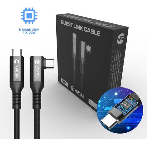 Cable VortexVR de 5 m, 10 GBPS, PD100W (carga rápida), USB-C a META QUEST LINK/OCULUS LINK (1/5)