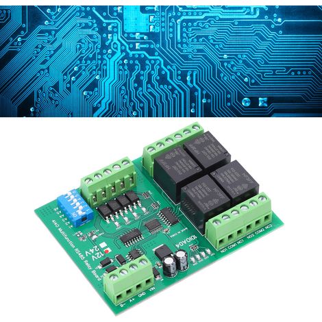 ModbusRTU RS485 4-Kanal DI-DO DC12V Relaismodul (1/5)