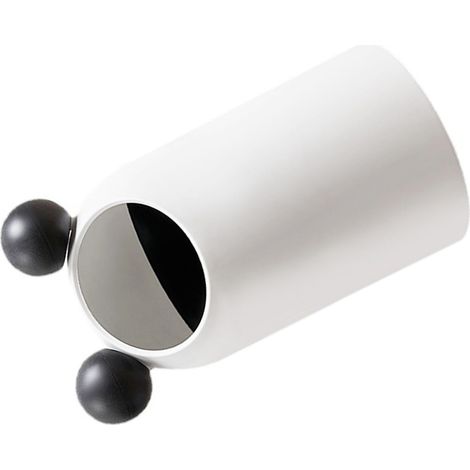 Poubelle à ouverture inclinée, grande capacité, design moderne, épaisseur renforcée, blanche, idéale pour la cuisine, la salle de bain, le bureau ou le salon.
