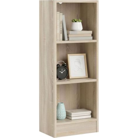Libreria Alcesti, Biblioteca 2 Ripiani, Installazione a Muro, 26.72x40.6x107.2h cm Marrone