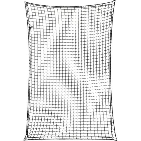 Telo di protezione rete ancoraggio carico portapacchi con corda elastica 3 x 2 m PP nero 020042192