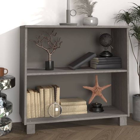 Buffet,Placard de cuisine,Meuble de rangement HAMAR Gris clair 85x35x80 cm Bois massif de pin -TZ79788 (1/5)