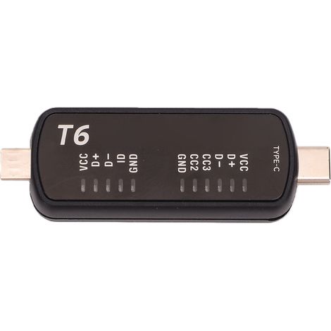 Typ-C-Tester, Amperemeter, Voltmeter, Wattmeter, Schnellladegerät, multifunktional, digitaler Micro-USB-T6-Tester (1/5)