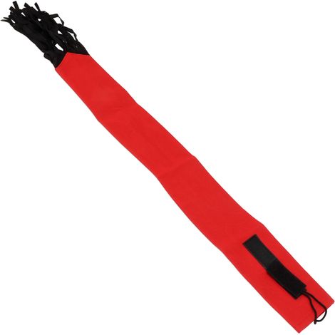 Sac de protection pour queue de cheval en tissu non tissé à franges, fermeture Velcro, rouge (1/5)