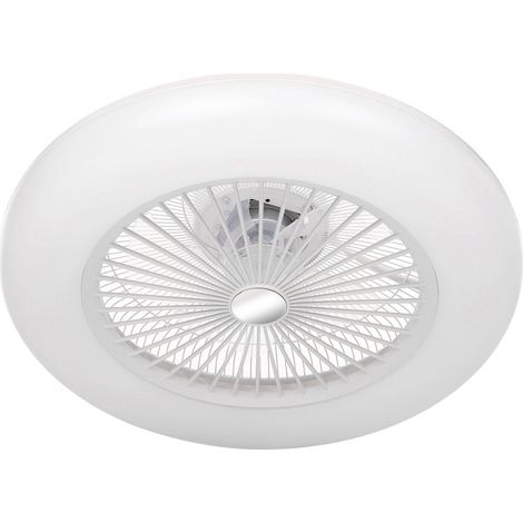 Ventilador de techo con iluminación LED de 180 V a 265 V, controlable mediante aplicación móvil y conexión Bluetooth. (1/5)
