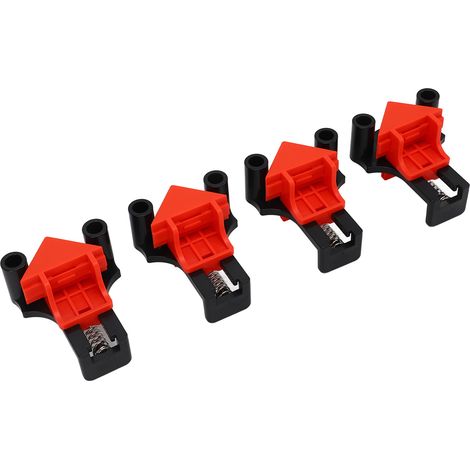 Lot de 4 équerres de serrage réglables à angle droit (60°, 90° et 120°) de 5 à 22 mm pour le travail du bois (1/5)