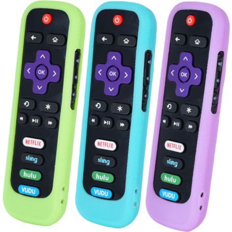 3er-Pack – Passend für die universelle Silikon-Schutzhülle der TCL Roku280 Fernbedienung, dicker, stoßfest und rutschfest – Leuchtet (1/5)