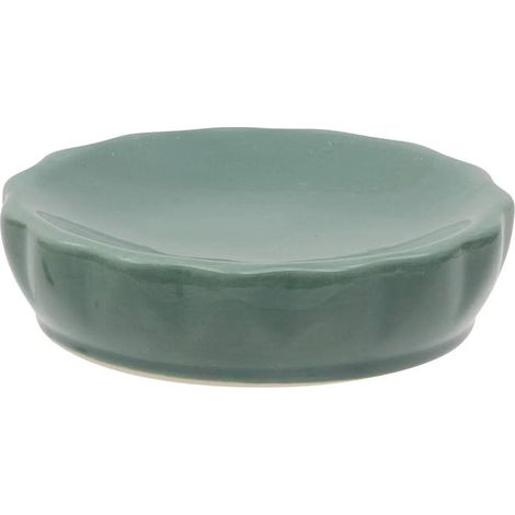 Porte Savon en Grès "Suny Colorama" 11cm Vert Ficus (1/3)
