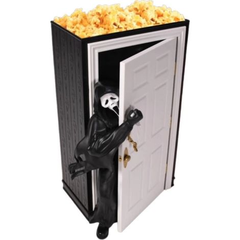 Portable, cute, creative, quirky new ghost face display box popcorn bucket ghost face popcorn bucket ghost attack popcorn bucket -