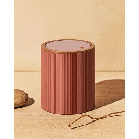 Pattumiera bagno 5L in plastica terracotta London (1/2)
