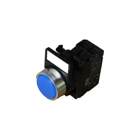 Bouton poussoir lumineux composé bleu+ 1NO 24 V BPCLPB1NO024