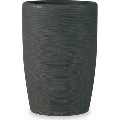 Vaso tondo in resina Orchidea 75 cm. Antracite