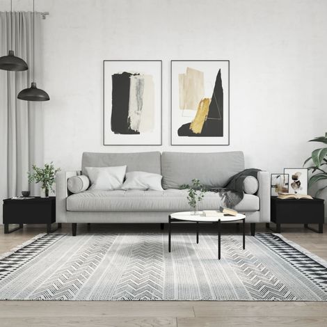 Couchtische 2 Stk. Schwarz 50x46x35 cm Holzwerkstoff