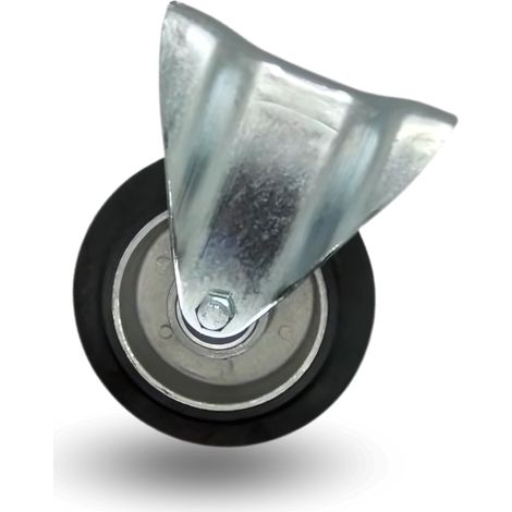 Juego de ruedas fijas de 125 mm, 200 kg fpab 1251, aluminio-caucho (1/5)