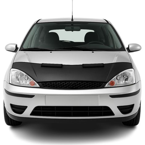 Protège Capot compatible avec Ford Focus 1998 à 2005, Bra de Capot Protection, Noir (1/5)