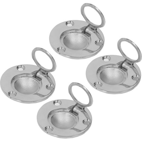 4 Tourillons encastrés M5 en acier inoxydable antidérapant pour pont bateau, poignée ronde de marine résistante (1/5)