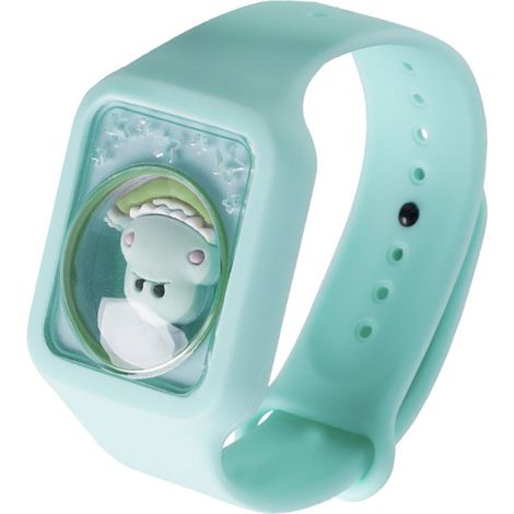 Bracelet anti-moustiques naturel sans fuite longue durée polyvalent sûr bandeau poignet anti-piqûre pour enfants extérieur vert silicone 50g (1/5)