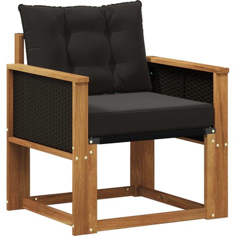 Maison Exclusive - Outdoor Mittelsofa Massivholz Akazie Natur (1/5)