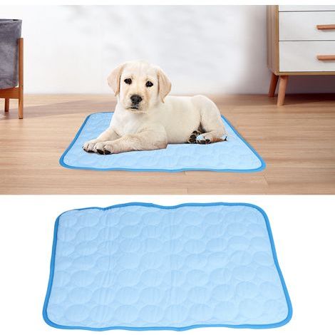 [Selbstkühlende Haustier-Kühlmatte] [Kälteempfindliches, hydrophiles Fasermaterial] Wendbare, selbstkühlende Matte für Hunde und Katzen, Größe M (60 x 50 cm), leicht zu reinigen und tragbar (1/5)
