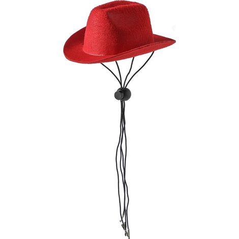 Chapeau de cowboy/vache à bride ajustable pour chiots, accessoire de toilettage pour déguisement western, fêtes et occasions spéciales. (1/5)