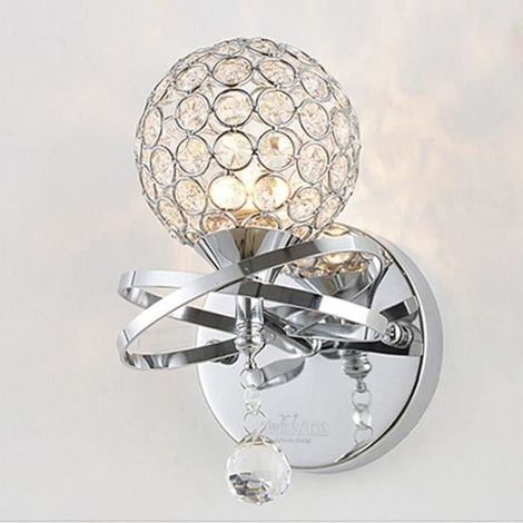 Applique murale en cristal - POPSPO - Blanc - E14 Socket - 40W - Intérieur (1/4)