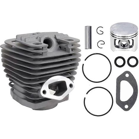 Kit de rénovation compatible avec les moteurs de tronçonneuses 58 cm3 de fabrication chinoise, ensemble cylindre-piston-joint (1/5)