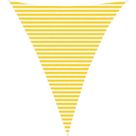 Toldo Vela de Sombra Amarillo y blanco 4 x 5 x 5 m vidaXL
