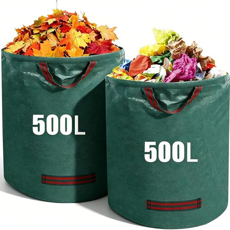 2 Pièces 500 L Sacs À Déchets De Jardin Sacs de Jardin (1/5)