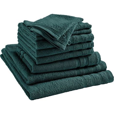 Pack complet 10 pièces "Spa" salle de bain / 400 gr/m² - "Spa" Emeraude - "Spa" Emeraude - (1/3)