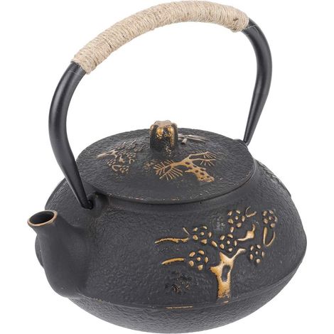 900ml Théière en Fonte, Théière Japonaise avec Infuseur en Acier Inoxydable pour Cuisinière, Bouilloire à Thé pour Maison Cuisine Bureau (1/5)