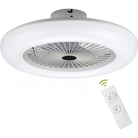 Ventilatore da soffitto con telecomando, lampada da camera moderna dimmerabile, 3 colori per soggiorno ristorante camera (1/5)