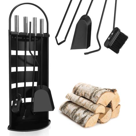 TolleTour Juego de Cocina de 5 Piezas de Acero Inoxidable con Revestimiento y Protección - Negro (1/5)