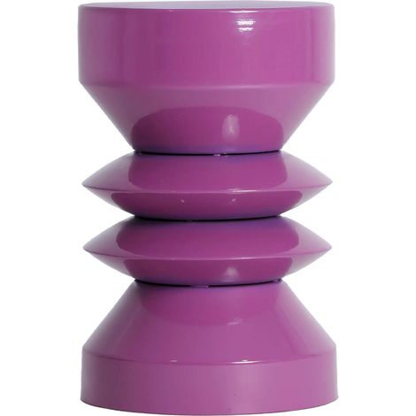 Table d'appoint contemporaine en fer finition brillante mulberry - Violet prune finition brillante (1/3)