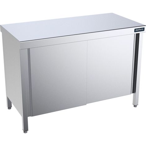 Table en Inox Gamme 800 avec Portes et Etagères - Distform