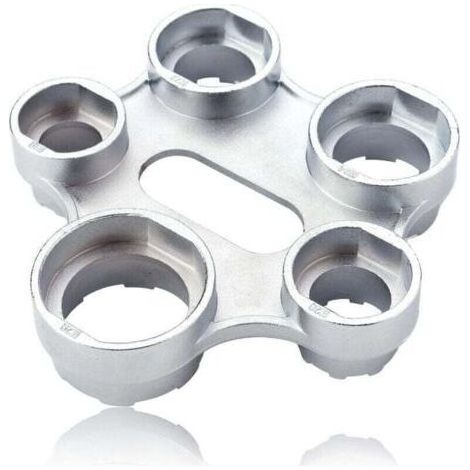 10 Tailles de Clé à Barboteuse pour Robinet,Clé de Montage pour Aérateur, Aérateur Buse Mélangeuse Aérateur,Chromée Clé de Mousseur Robinet M24,Outil Polyvalent pour l\'Ajustement du Débit d\'E (1/4)