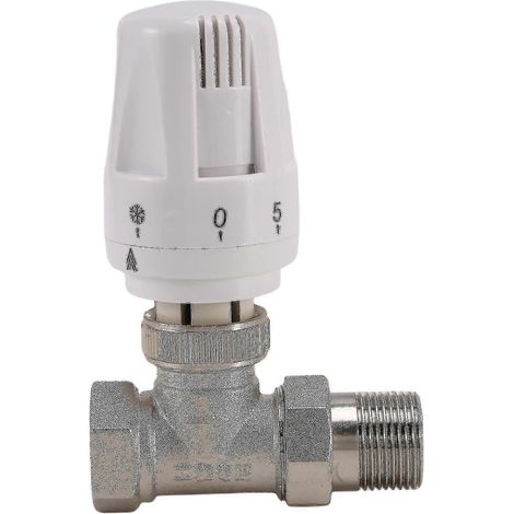 Robinet thermostatique de radiateur en laiton 3/4 pouce, type droit DN20, vanne de régulation automatique de température FL-ZZY (1/5)