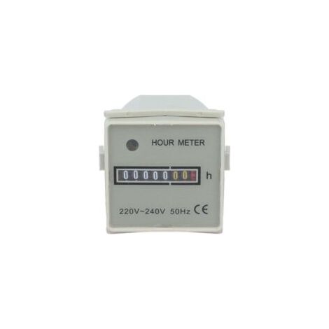 Contador de horas mecánico HM2/UWZ48 CA 220-240V. Contador de horas mecánico para uso doméstico e industrial, temporizador con bucle fijo. Adecuado para: Crezuo. (1/4)