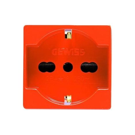 PRISE 2P+T 16A BIV.ST.ITALIEN/ALL.ORANGE GEWISS GW20287