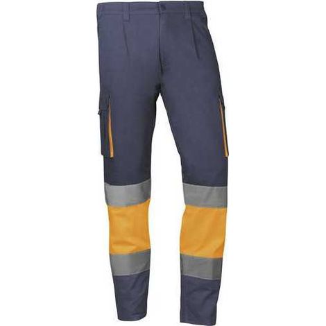 Pantalón Alta Visibilidad Mykonos Naranja/Azul Marino Talla L JUBA