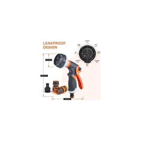 Pistolet Arrosage, Pistolet d'Arrosage Pistolet Arrosoir Jardin Embout Tuyau d'Arrosage pour Arroser Les Plantes ou Les Pelouses, Nettoyer Les Animaux Domestiques, Nettoyer Les Fenêtres