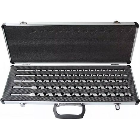 Coffret 5 Mèches Hélicoïdale Acier D.12/14/16/18/20 x Lt. 460 mm - Q.6 Pans - Précision et Performance pour Charpente - Diamwood