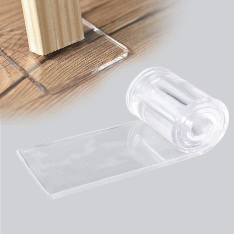 Piece Transparent Adhesive Feet, PU Non-Slip Self-Adhesive Pad for Protecting Table, Chair, Sofa, and Furniture Legs (70×500×5mm) (1/4)