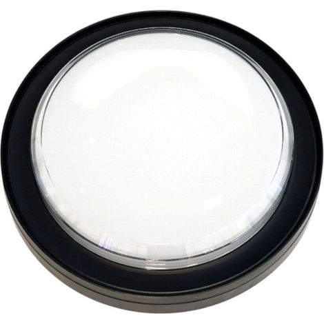 TRADE SHOP - Applique A Led Da Parete Plafoniera Soffitto Tonda 23 Watt Cct Switch Ip65 Xg-909-3c - Nero