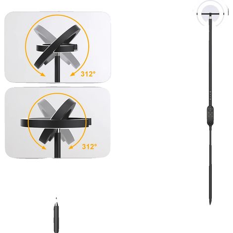 Lámpara de pie LED, control táctil y remoto, rotación multiángulo, lámpara de pie LED (1/2)