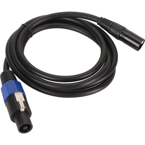 Câble d'extension pour haut-parleur (fiche mâle vers XLR mâle, 3 broches) de 1,8 m, idéal pour DJ, sonorisation et scène. (1/5)