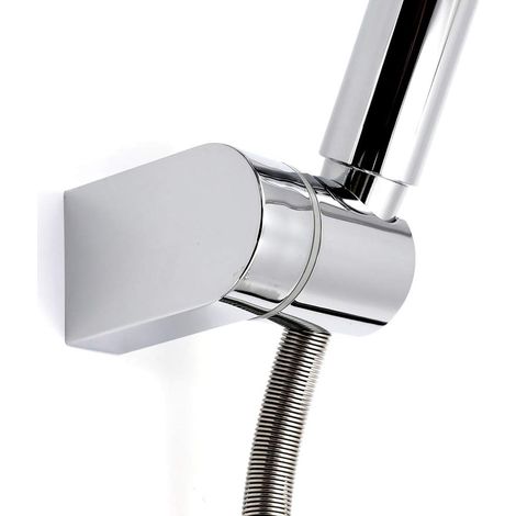 Universel réglable fixée monté Support de tête de douche Connecteur mural de salle de bain ABS chromé